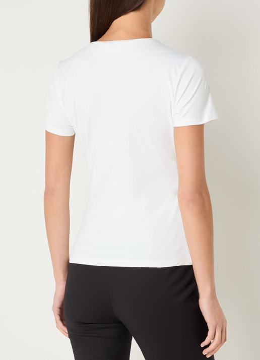 NIKKIE T-shirt met logo en strass - achterkant 4 wit