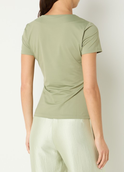 NIKKIE T-shirt met logo en strass - achterkant 3 olijfgroen