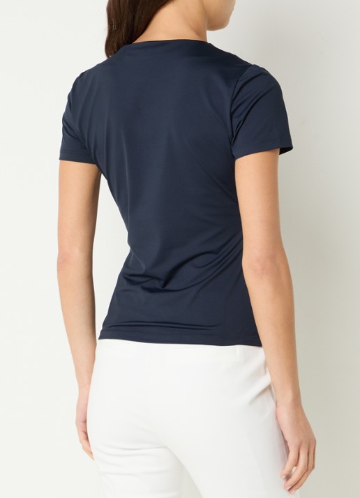 NIKKIE T-shirt met logo en strass - achterkant 2 donkerblauw