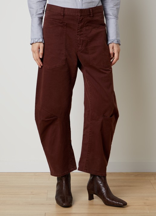 Nili Lotan Shon mid waist balloon fit broek met opgestikte zakken