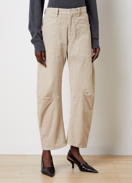 Nili Lotan Shon mid waist balloon fit broek met opgestikte zakken