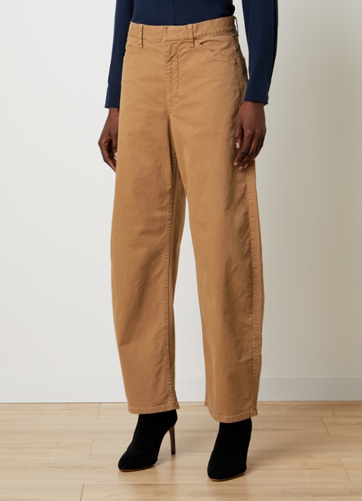 Nili Lotan Tribeca mid waist tapered fit chino met steekzakken
