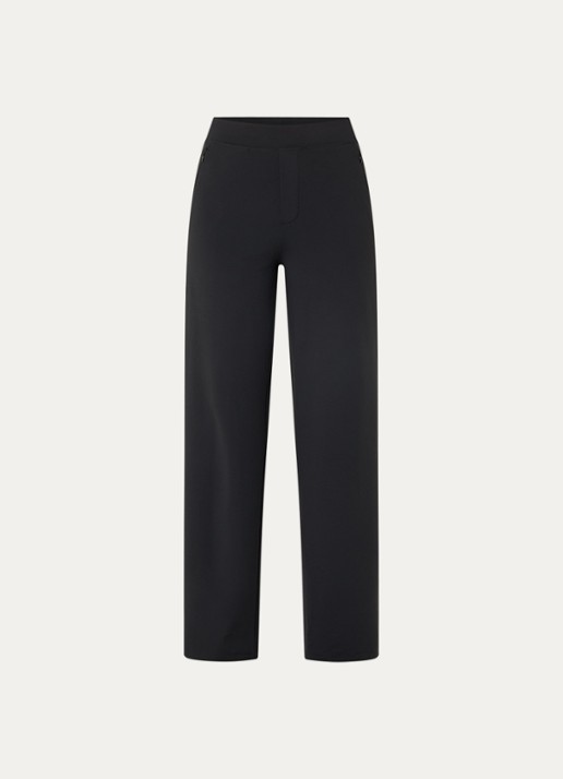 Ninepine Asana high waist straight fit legging met ritszakken - voorkant 2 zwart
