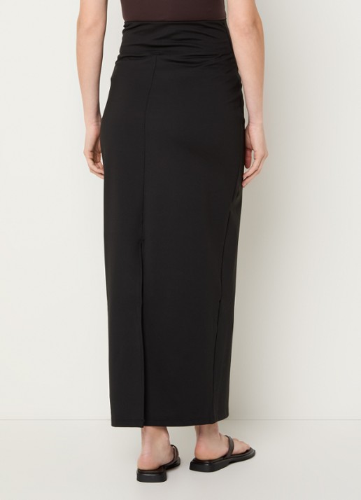 Ninepine Asana maxi rok met split - achterkant zwart
