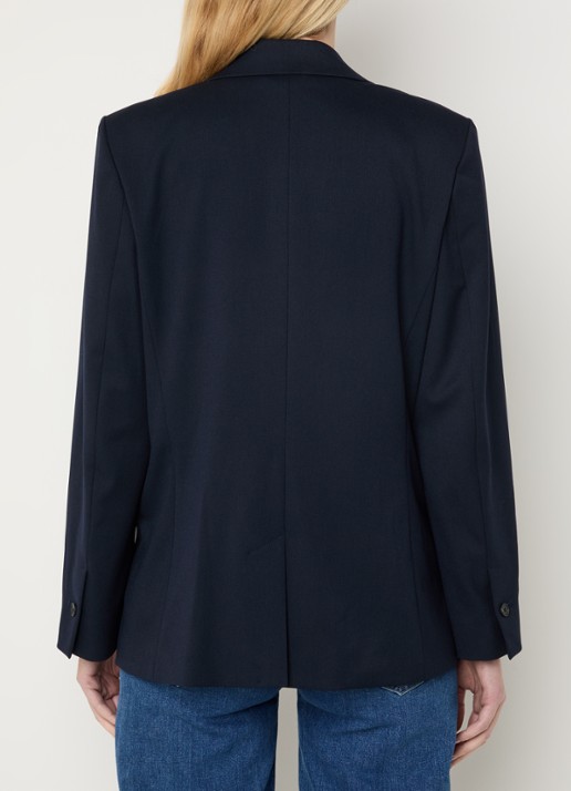 Ninepine Blazer met klepzakken en stretch - achterkant 2 donkerblauw