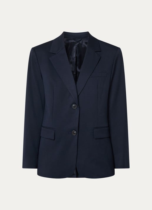 Ninepine Blazer met klepzakken en stretch - voorkant 3 donkerblauw