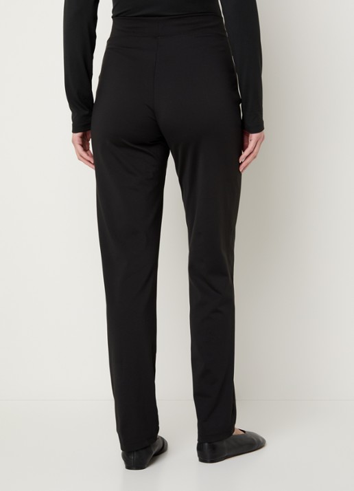 Ninepine High waist slim fit broek met ritszakken - achterkant 7 zwart