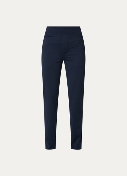 Ninepine High waist slim fit broek met ritszakken - voorkant 5 donkerblauw