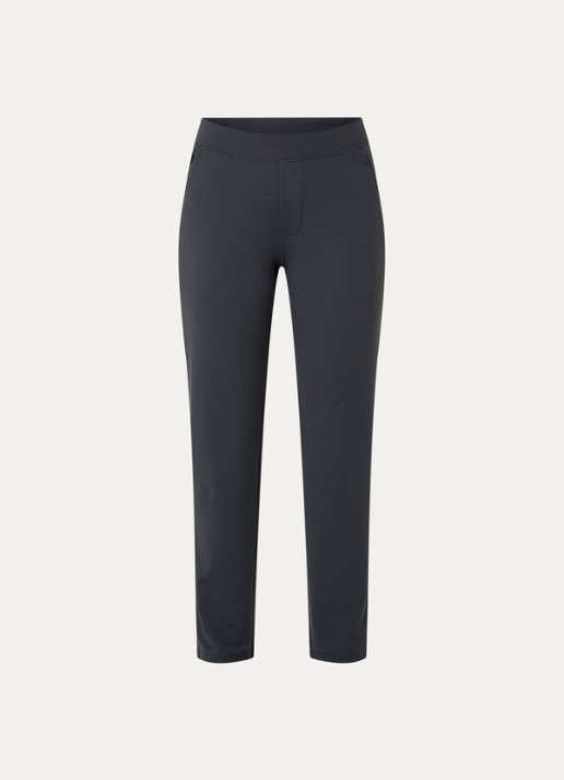 Ninepine High waist slim fit broek met ritszakken - voorkant donkergrijs