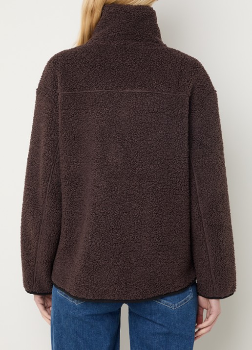Ninepine Jack van fleece met ritszakken - achterkant 3 kastanjebruin