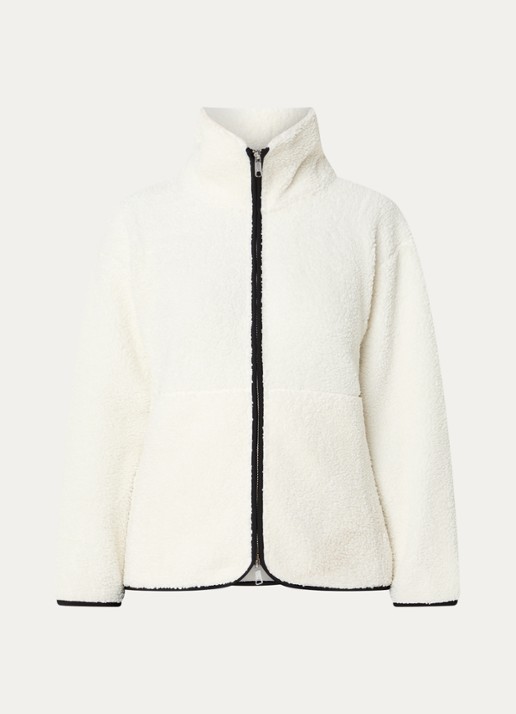 Ninepine Jack van fleece met ritszakken - voorkant 2 gebroken wit
