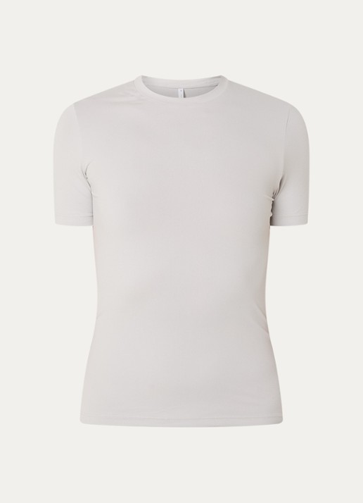 Ninepine Soft T-shirt met ronde hals - voorkant 2 lichtgrijs