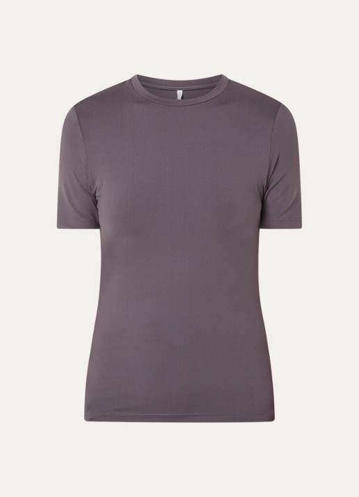 Ninepine Soft T-shirt met ronde hals - voorkant 2 taupe