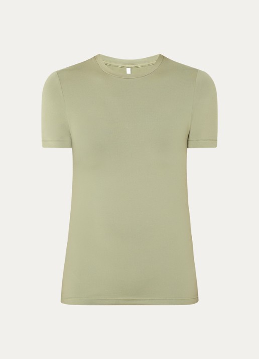 Ninepine T-shirt met ronde hals - voorkant lindegroen