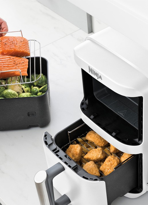 Ninja Double Stack XL airfryer 9,5 liter SL400EUWH - detail 7 wit