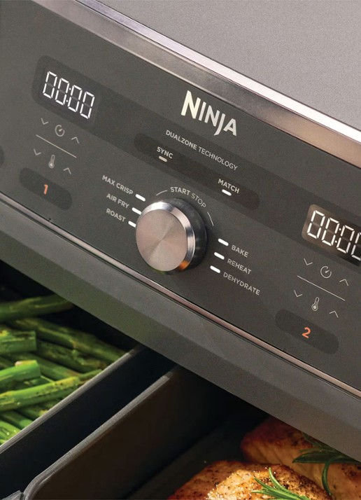 Ninja Dual Zone airfryer 9,5 liter DZ400EU - detail 3 zwart