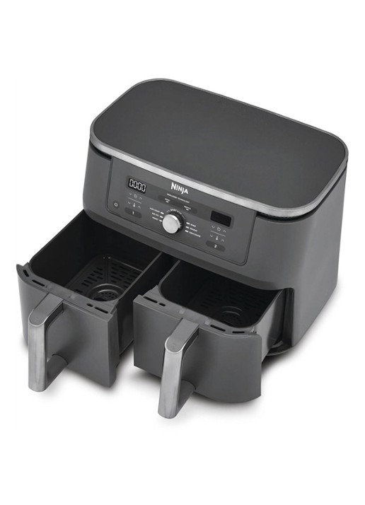 Ninja Dual Zone airfryer 9,5 liter DZ400EU - voorkant 2 zwart