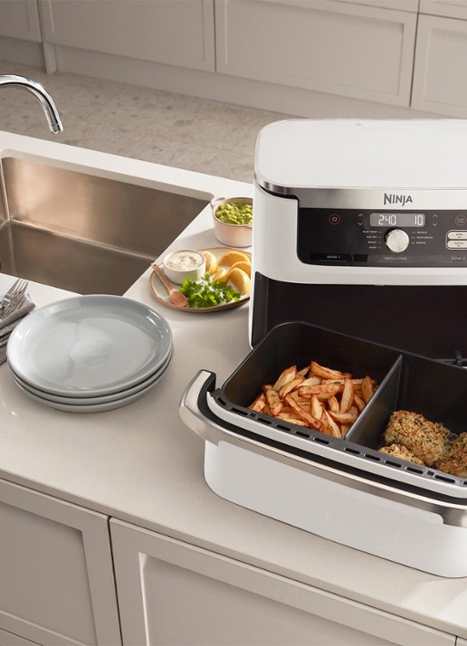 Ninja Foodi Flexdrawer Double airfryer 10,4 liter AF500EUWH - voorkant 2 wit