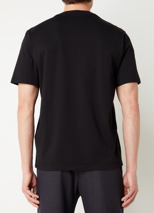 NN.07 Adam T-shirt met logo - achterkant 2 zwart