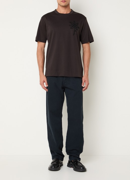 NN.07 Aden straight fit chino met steekzakken - voorkant 3 donkerblauw