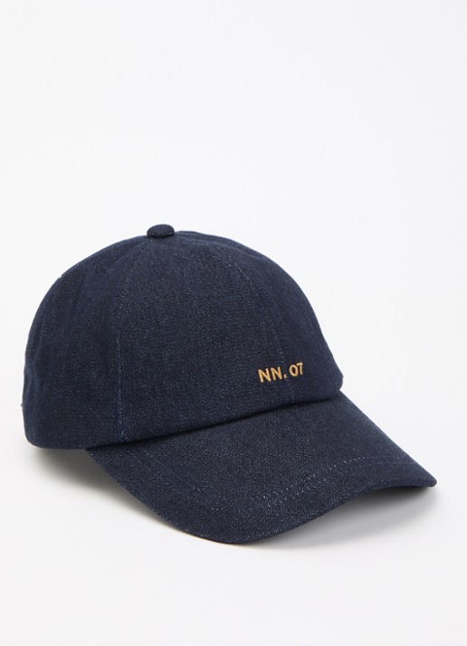 NN.07 Base pet van denim met logoborduring