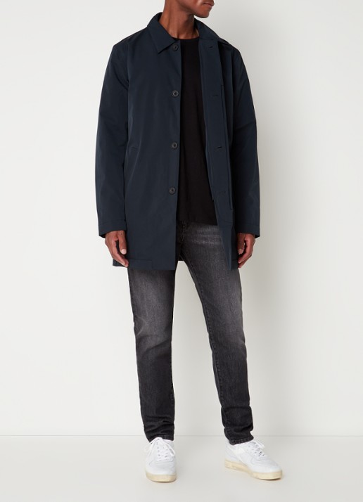 NN.07 Blake 8240 waterafstotende parka met steekzakken - voorkant 4 donkerblauw