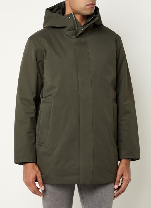 NN.07 Blake gewatteerde parka met capuchon en ritszakken