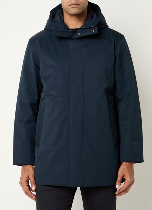NN.07 Blake gewatteerde parka met capuchon en ritszakken