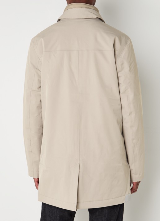 NN.07 Blake gewatteerde trenchcoat met uitneembare binnenjas - achterkant creme