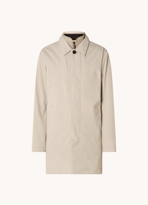 NN.07 Blake gewatteerde trenchcoat met uitneembare binnenjas - voorkant 3 creme