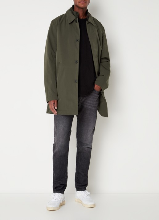 NN.07 Blake gewatteerde trenchcoat met uitneembare binnenjas - voorkant 3 bronsgroen