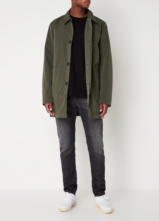 NN.07 Blake gewatteerde trenchcoat met uitneembare binnenjas - voorkant 4 bronsgroen