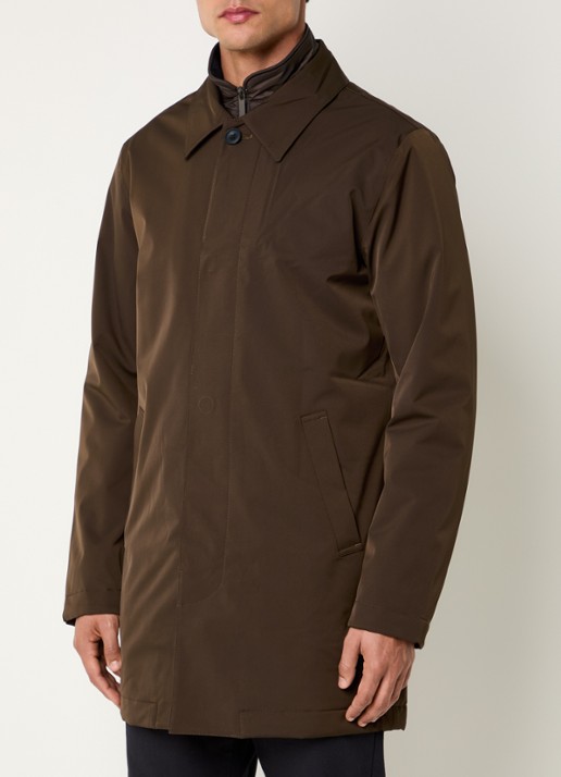 NN.07 Blake gewatteerde trenchcoat  met uitneembare voering