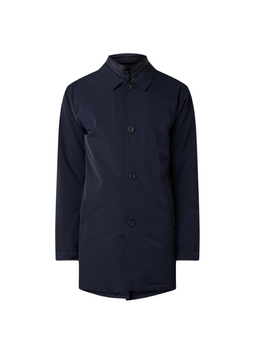 NN.07 Blake gewatteerde waterdichte overjas met Primaloft insulatie - voorkant 3 donkerblauw