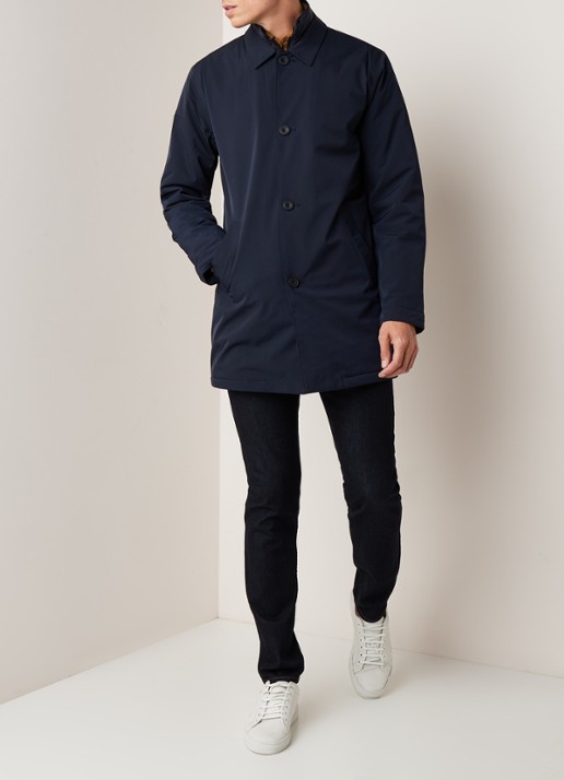 NN.07 Blake gewatteerde waterdichte overjas met Primaloft insulatie - voorkant 4 donkerblauw