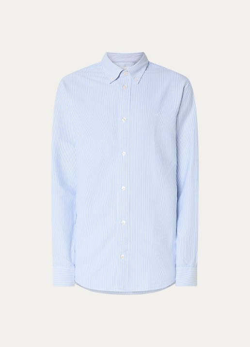 NN.07 Colby regular fit overhemd van  katoen - voorkant blauw
