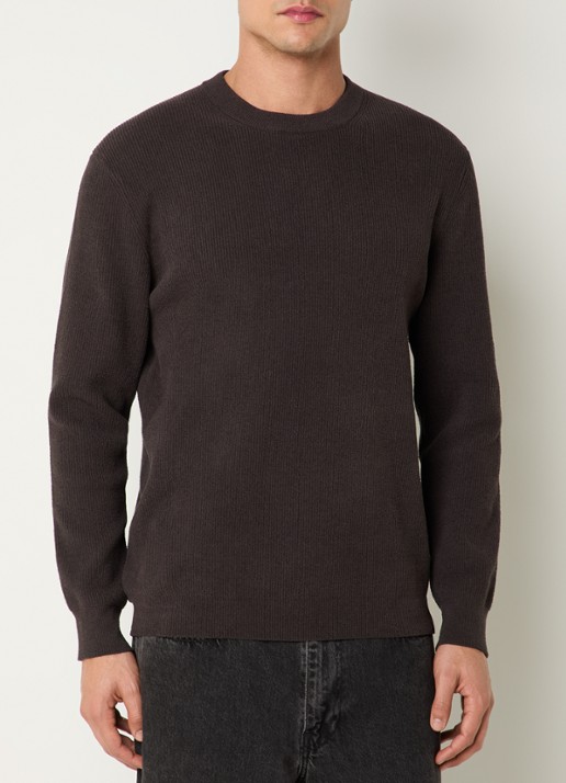 NN.07 Danny grofgebreide pullover met ronde hals