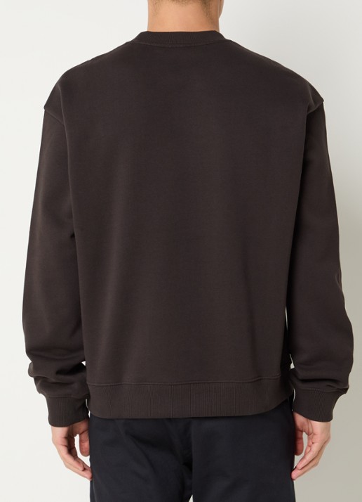 NN.07 David sweater met ronde hals - achterkant 2 bruin