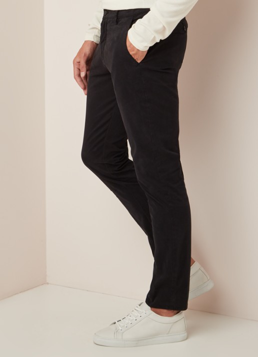 NN.07 Joe skinny fit chino met stretch - detail 4 zwart