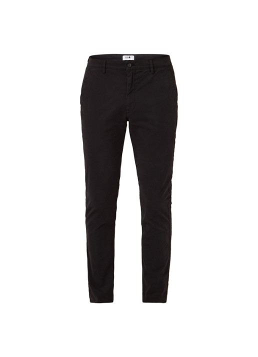 NN.07 Joe skinny fit chino met stretch - voorkant zwart