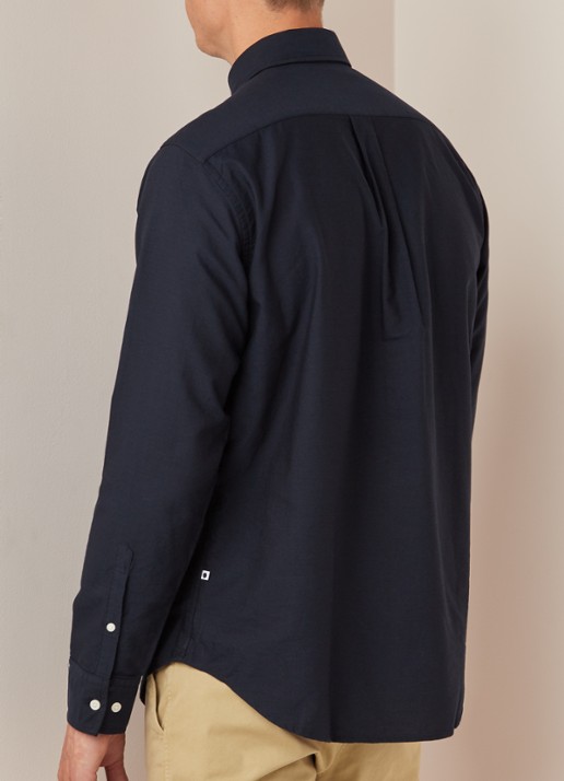 NN.07 Levon regular fit button down-overhemd - achterkant 4 donkerblauw