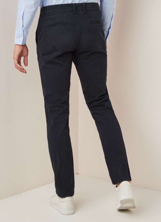 NN.07 Marco slim fit chino met stretch - achterkant donkerblauw