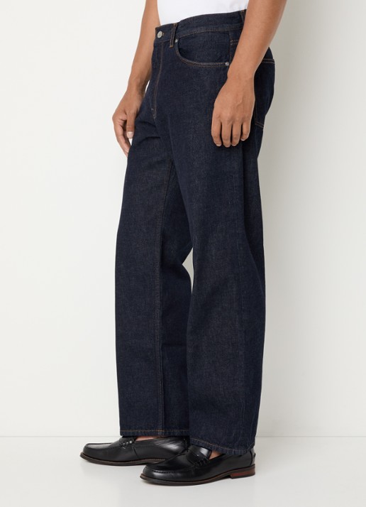 NN.07 Otis straight leg jeans met donkere wassing - detail 3 indigo