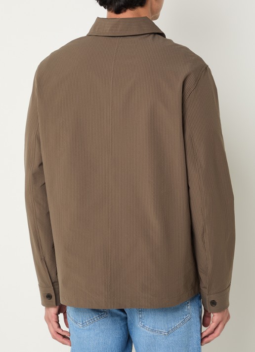 NN.07 Overshirt met opgestikte zakken - achterkant lichtbruin