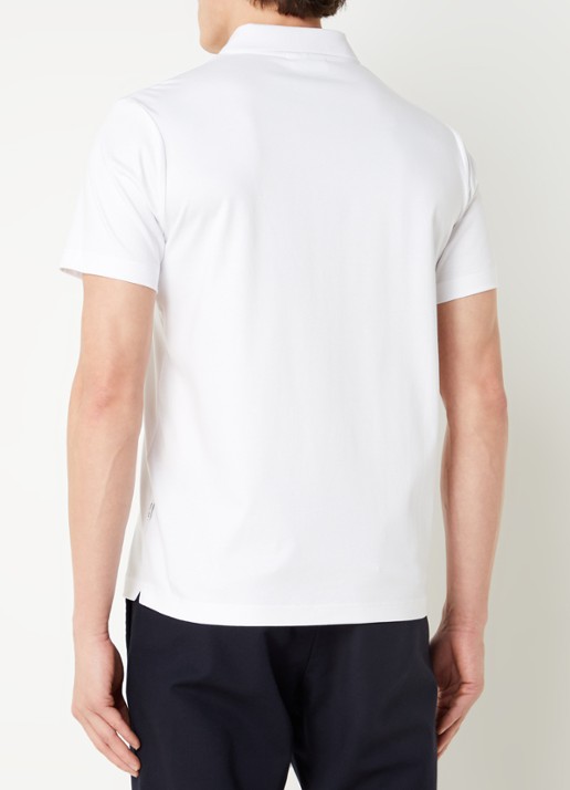 NN.07 Paul regular fit polo van  katoen - achterkant 4 wit