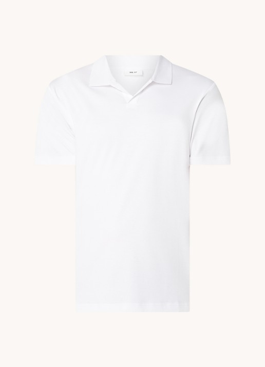 NN.07 Paul regular fit polo van  katoen - voorkant wit