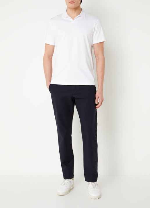 NN.07 Paul regular fit polo van  katoen - voorkant 2 wit