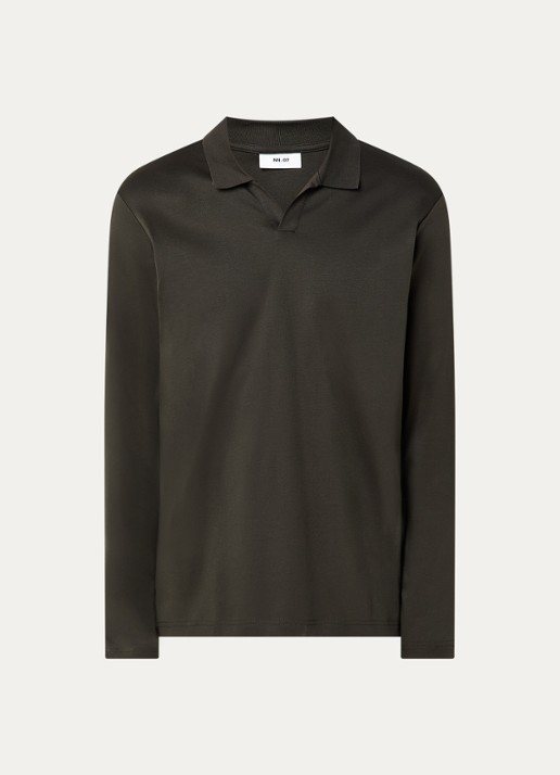 NN.07 Paul regular fit polo - voorkant bronsgroen