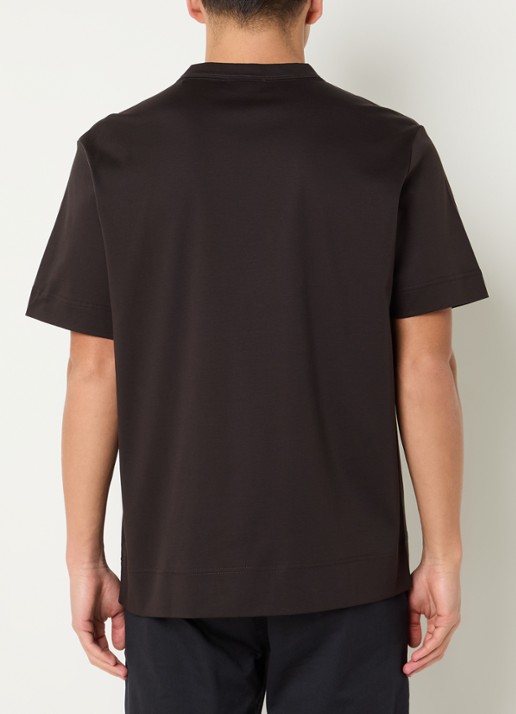 NN.07 Pedro t-shirt met borduring - achterkant 3 donkerbruin