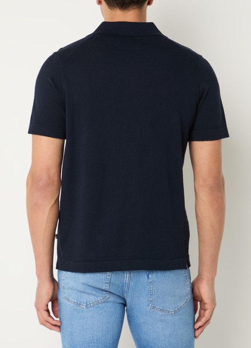 NN.07 Ryan regular fit polo met stretch - achterkant 3 donkerblauw